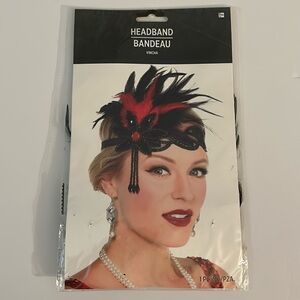 20’s flappy red and black women’s Halloween headband